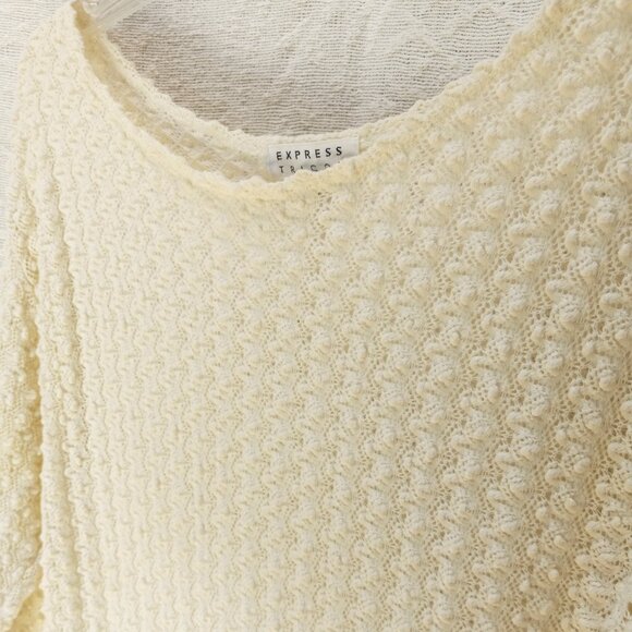 Vintage Express Tricot Textured Crochet Tunic Dress 38" Bust (T-383) - Picture 8 of 8